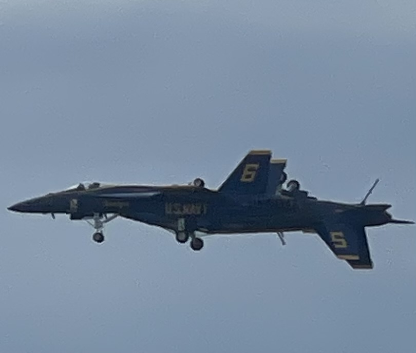 Blue Angels F/A-18 Hornet in flight